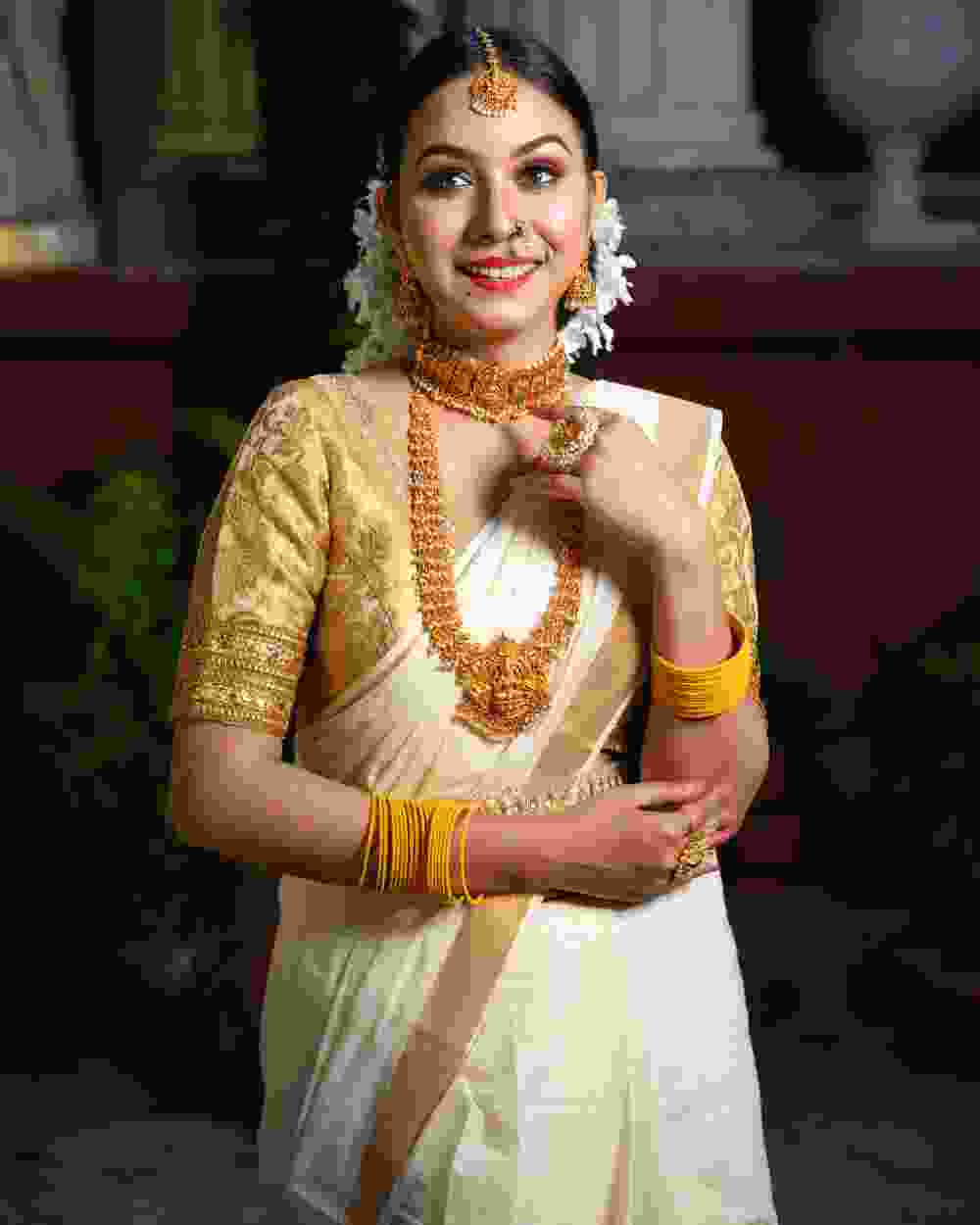 White Bridal Saree